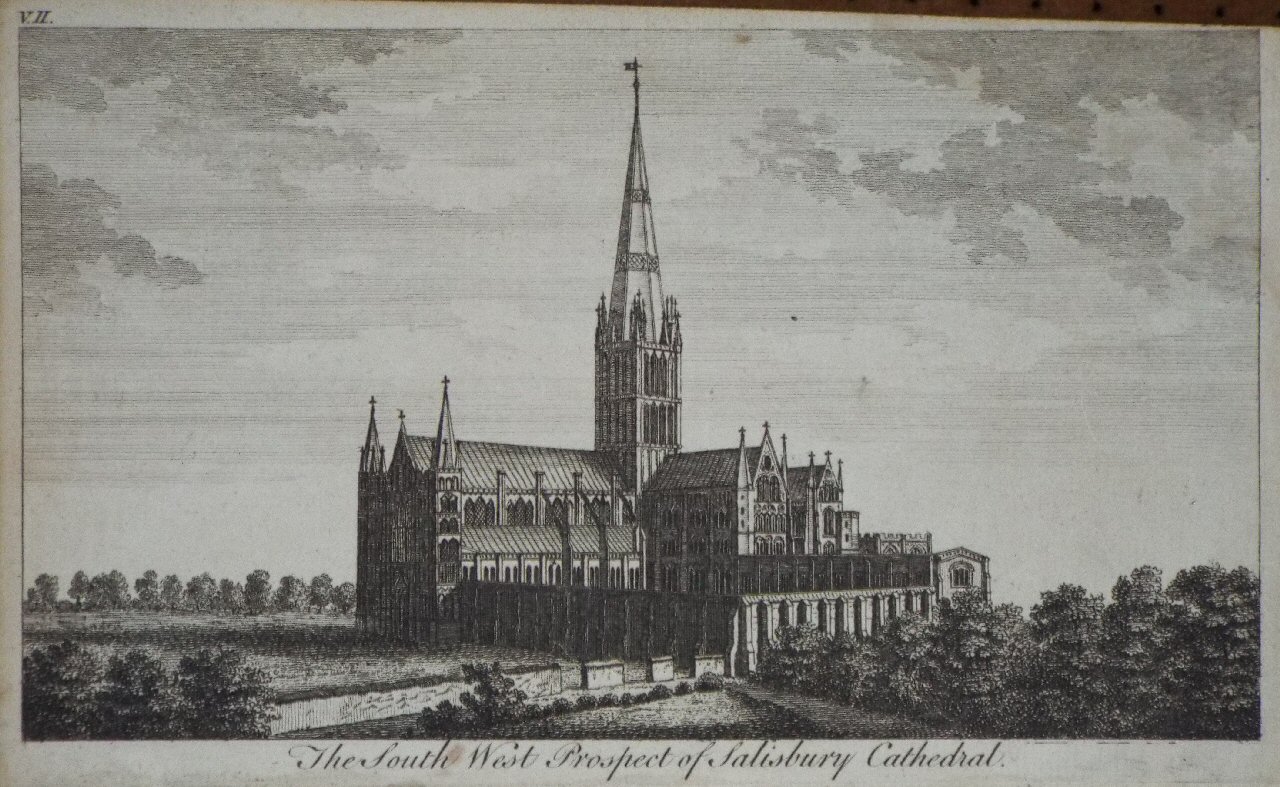 Print - The South West Prospect of Salisbury Cathedral